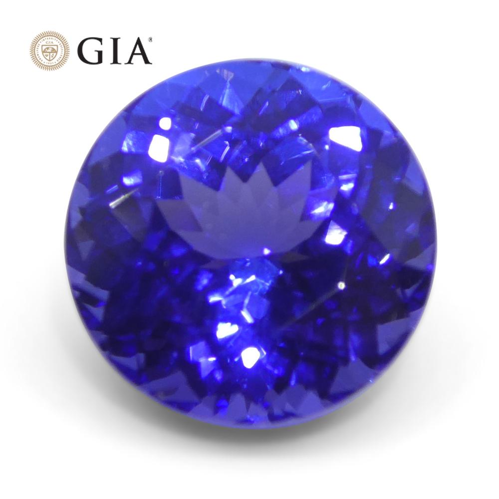 5.52ct Round Violet-Blue Tanzanite GIA Certified Tanzania   For Sale 2