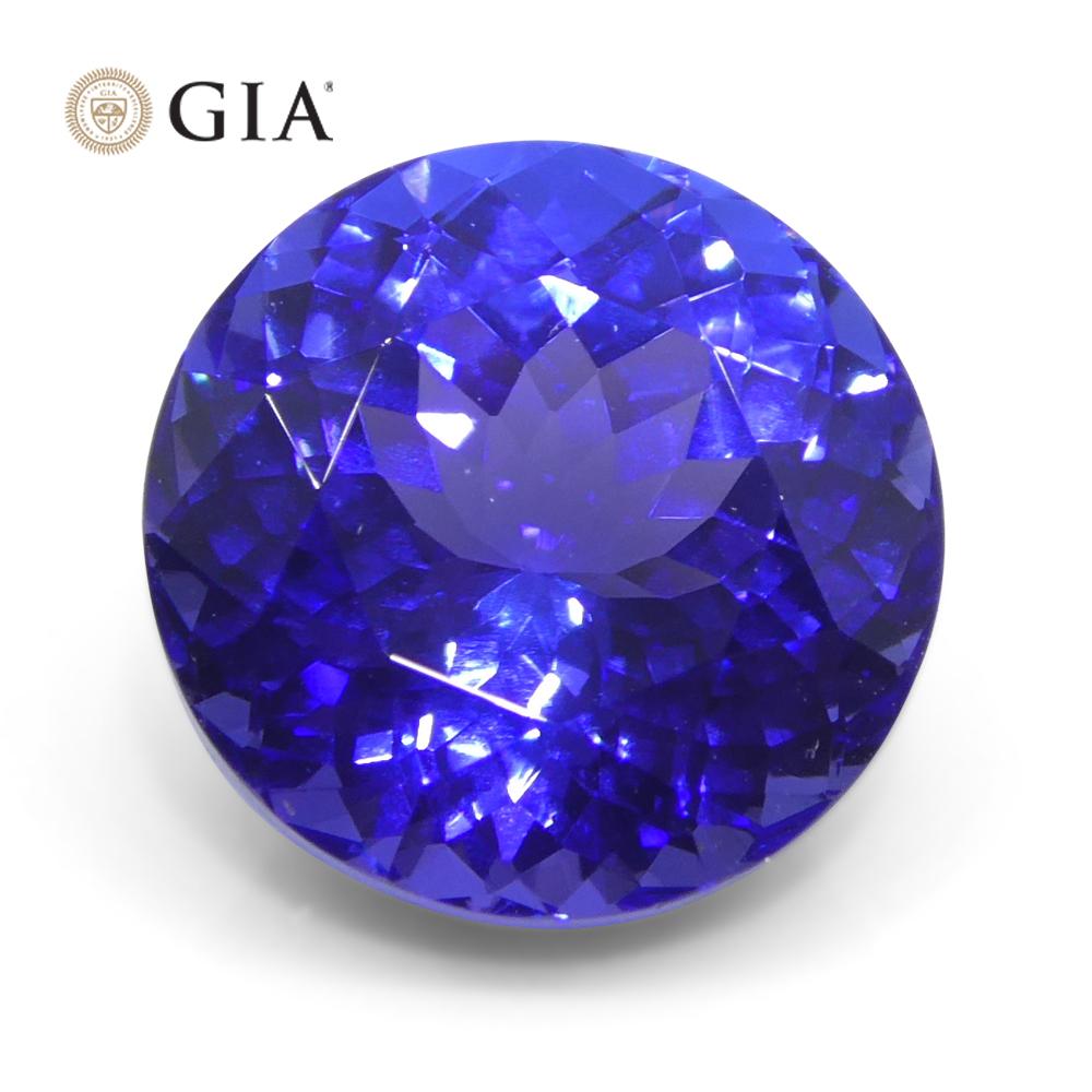 5.52ct Round Violet-Blue Tanzanite GIA Certified Tanzania   For Sale 3