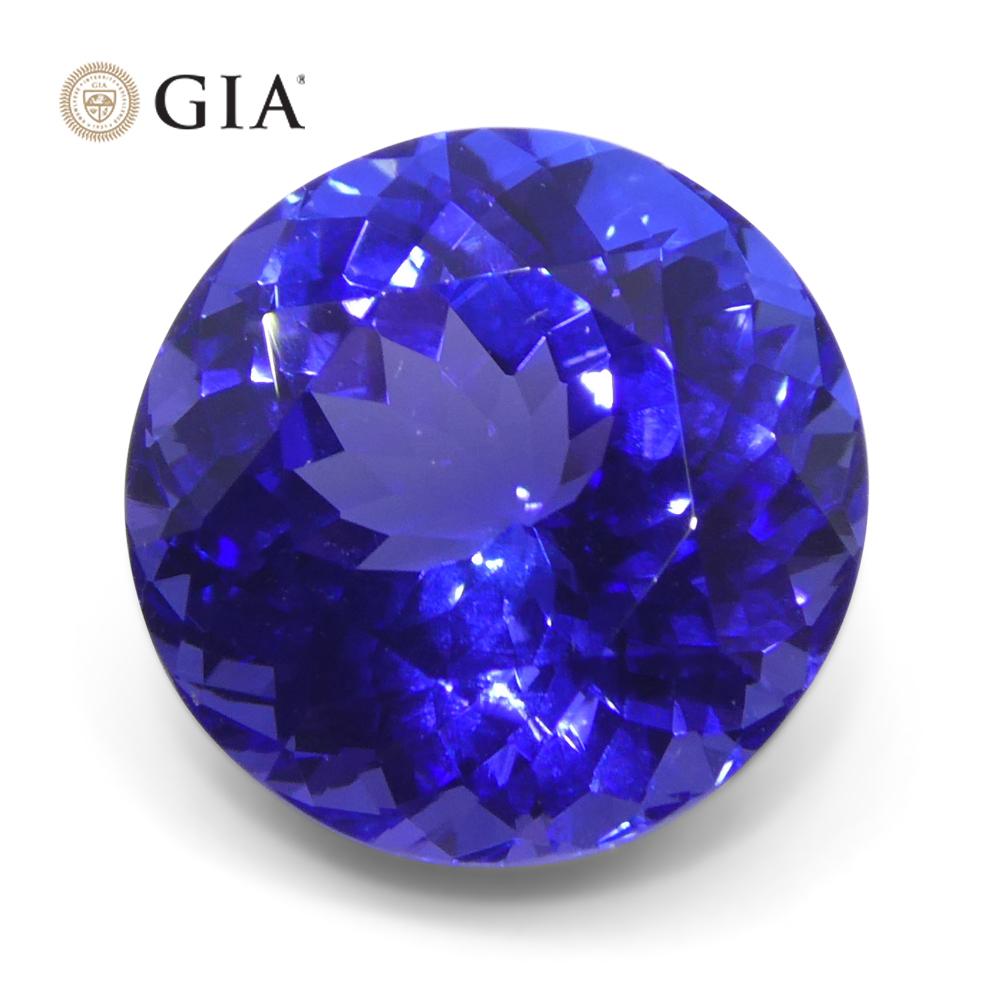 5.52ct Round Violet-Blue Tanzanite GIA Certified Tanzania   For Sale 4
