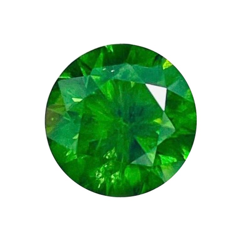 5.53 Ct Russia Demantoid Vivid Green The Biggest One at High Quality