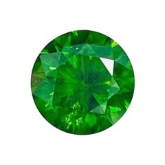 5.53 Ct Russia Demantoid Vivid Green The Biggest One at High Quality