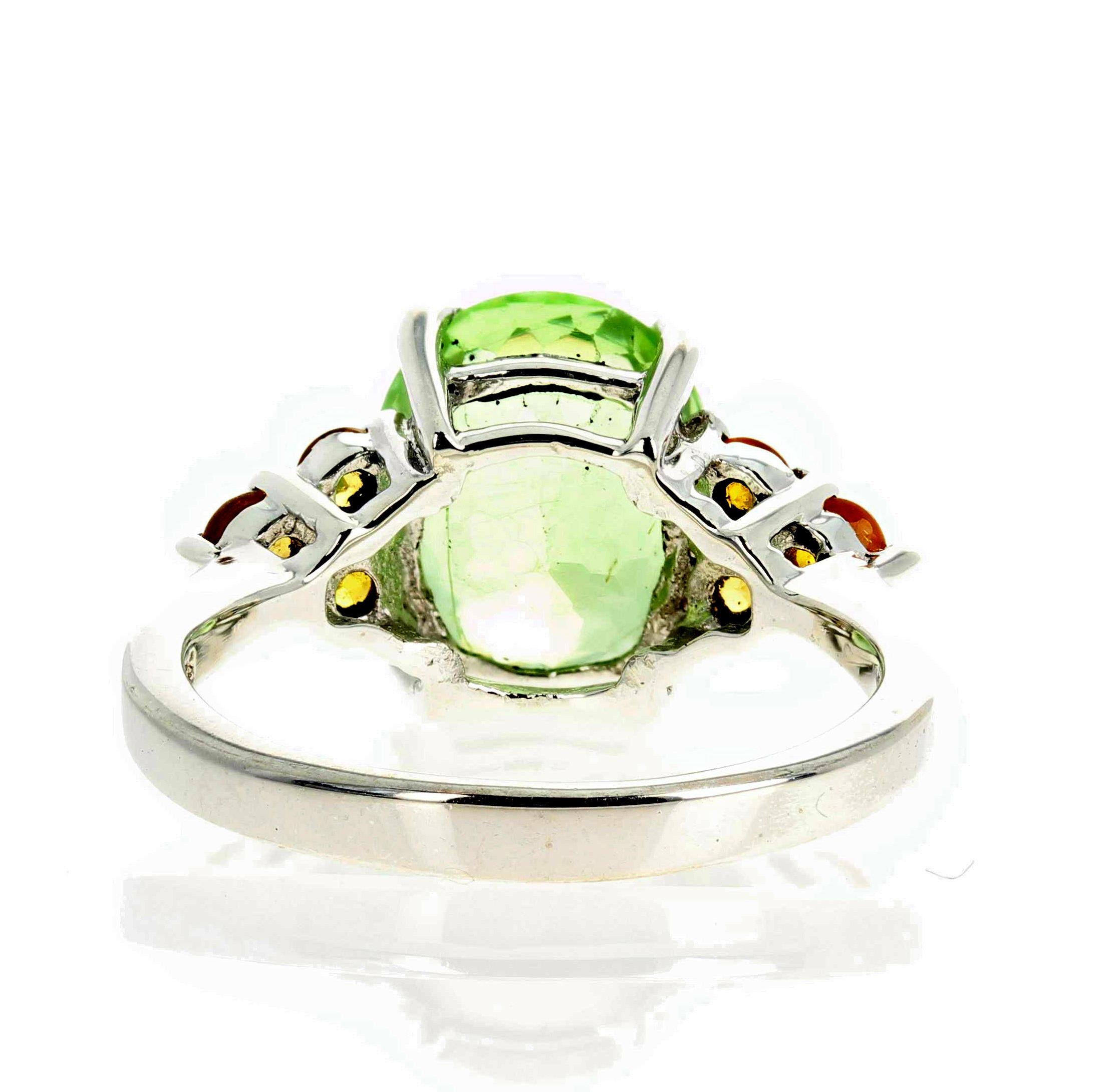 green citrine ring