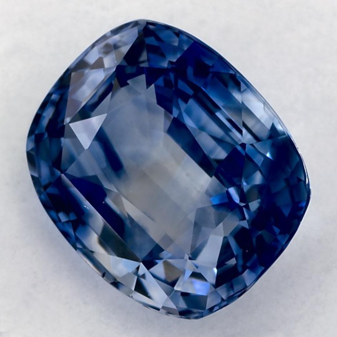 Cushion Cut 5.54 Ct Blue Sapphire Cushion Loose Gemstone For Sale