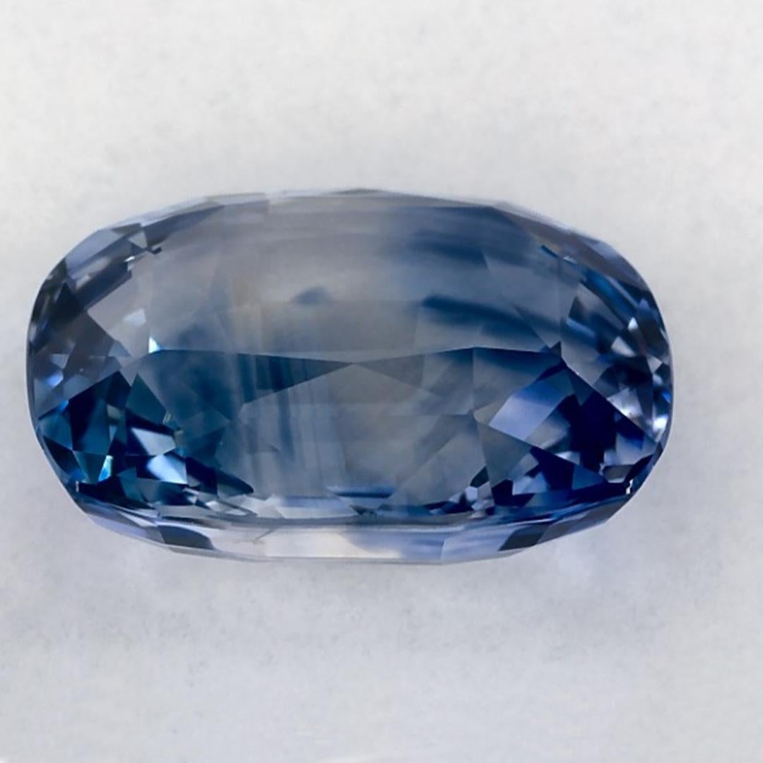 5.54 Ct Blue Sapphire Cushion Loose Gemstone In New Condition For Sale In Fort Lee, NJ