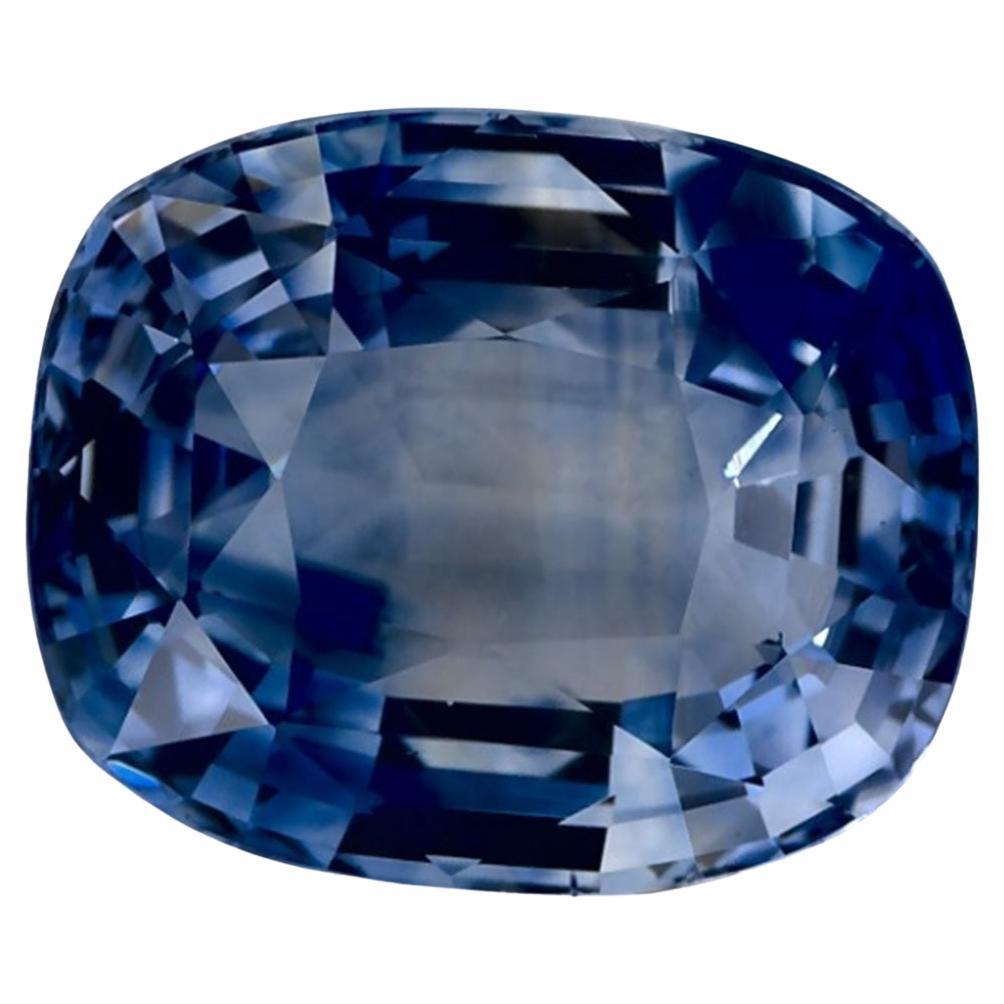 5.54 Ct Blue Sapphire Cushion Loose Gemstone