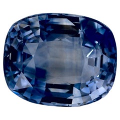 5.54 Karat Blauer Saphir Cushion Loser Edelstein