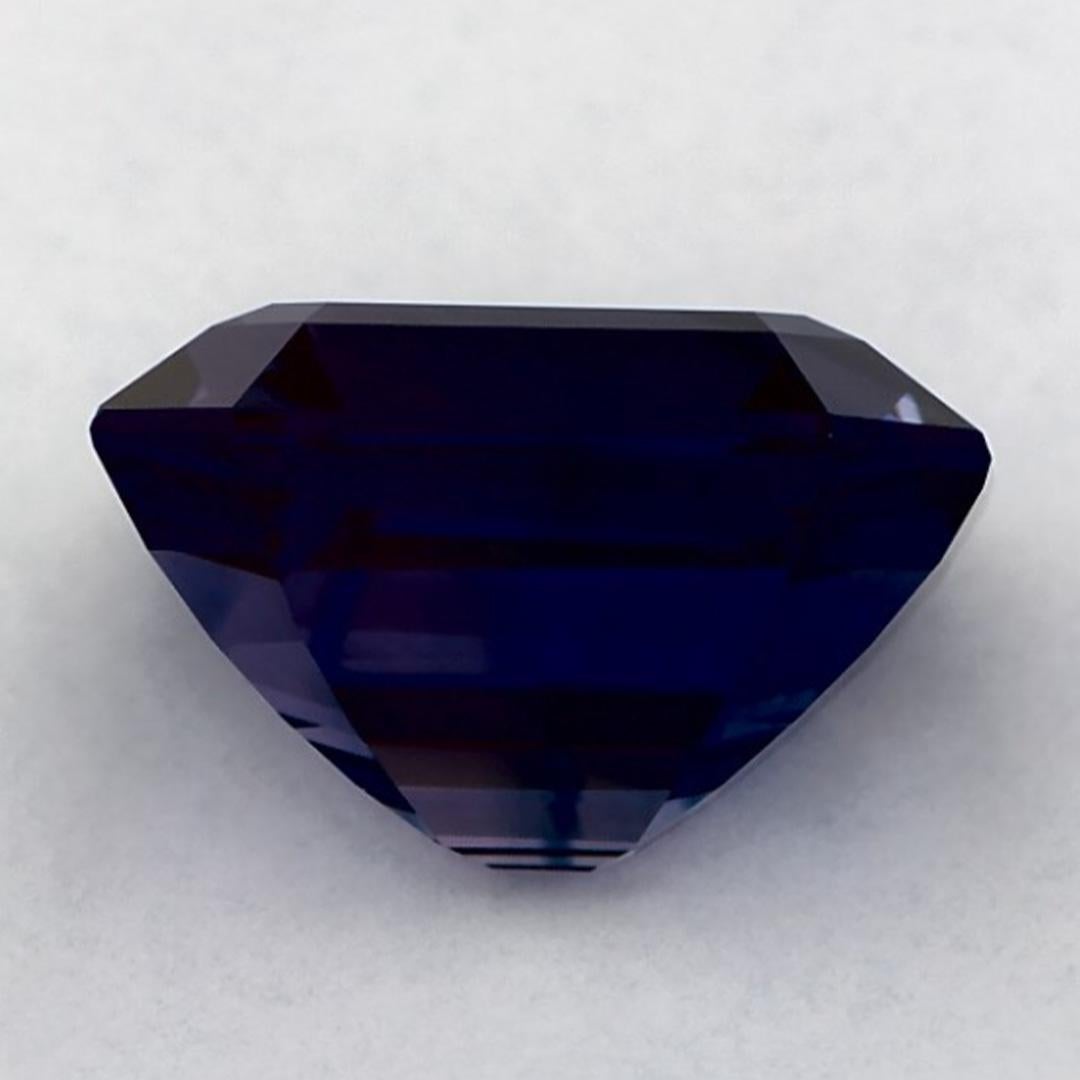Pierre précieuse taille octogonale saphir bleu 5.54 carat Neuf - En vente à Fort Lee, NJ