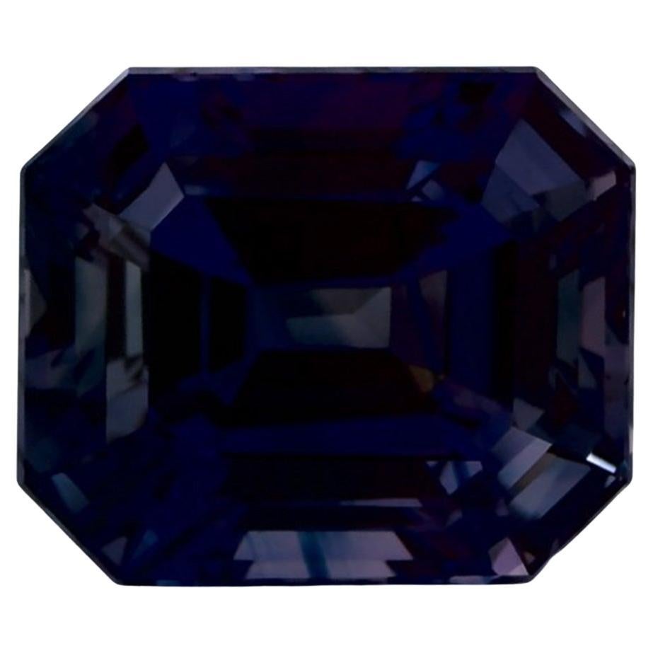 5.54 Ct Blue Sapphire Octagon Cut Loose Gemstone
