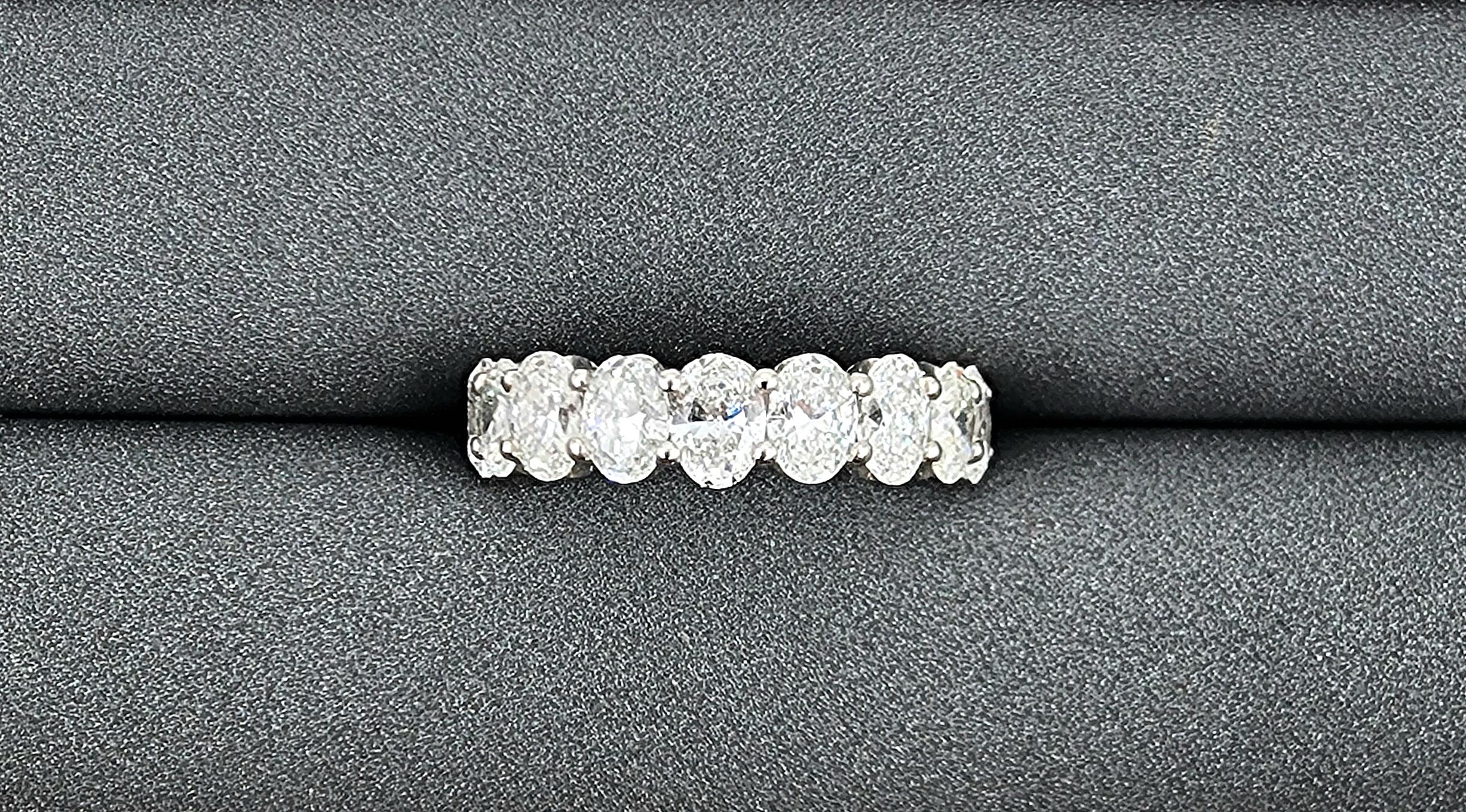 5.54 ct Oval Diamond Eternity Ring 1