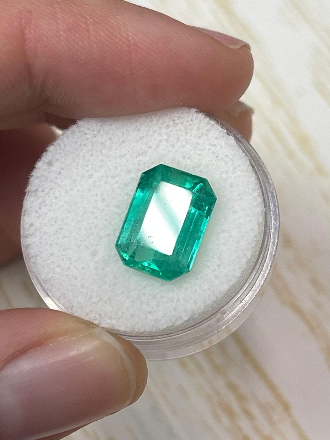 5.54ct Verde Primavera Taglio Smeraldo Allungato Gemma Colombiana 12.5x9 Autentico Maggio In condizioni Nuovo in vendita a Jupiter, FL