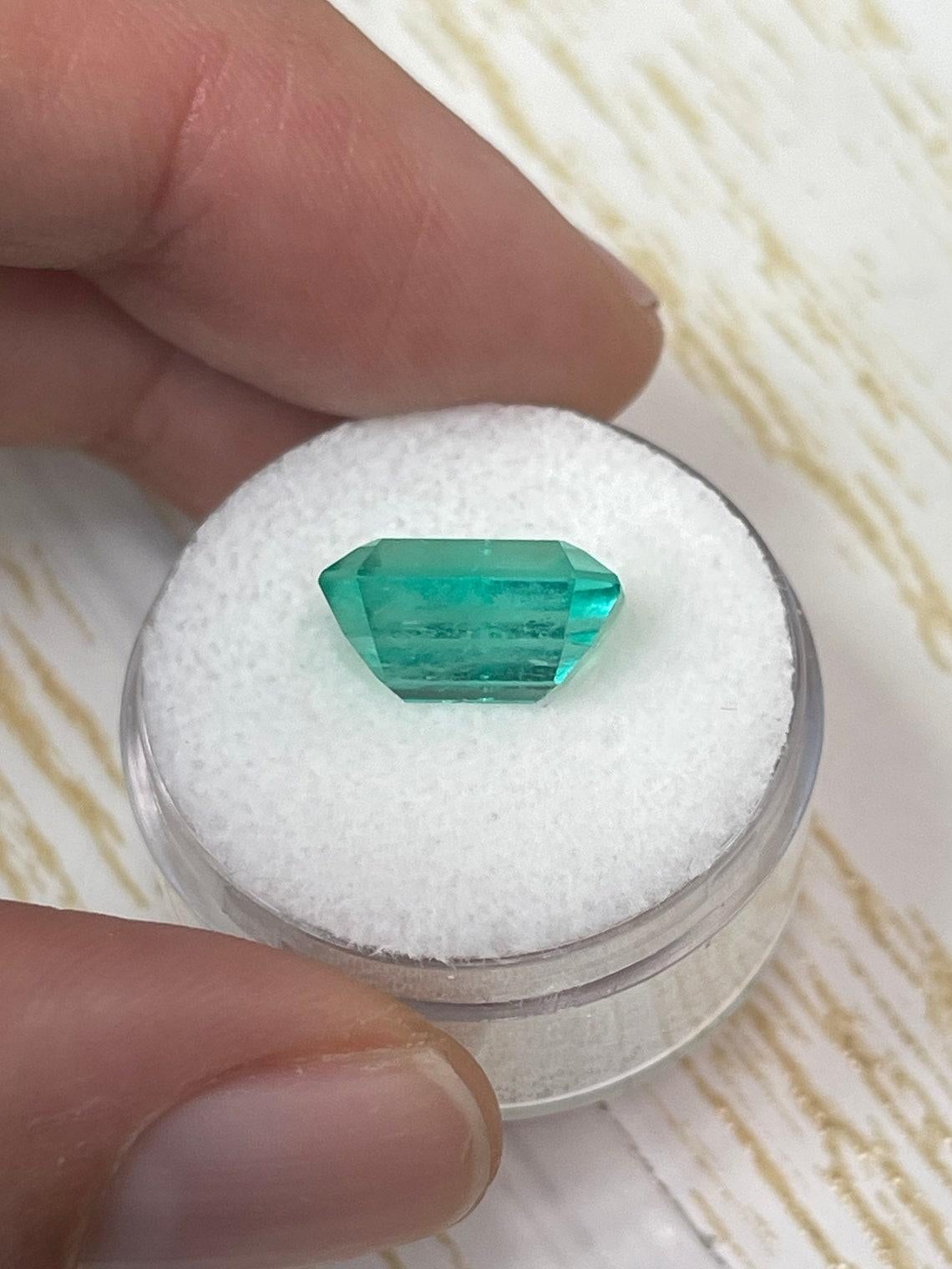 da uomo o donna 5.54ct Verde Primavera Taglio Smeraldo Allungato Gemma Colombiana 12.5x9 Autentico Maggio in vendita