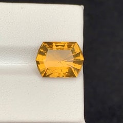 5.55 Carat Natural Loose Chrome Yellow Citrine Stone Custom Cut African Gemstone