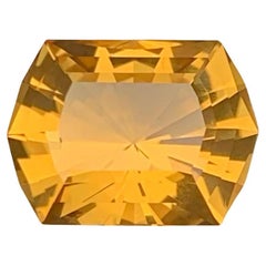 5.55 Carat Natural Loose Chrome Yellow Citrine Stone Custom Cut African Gemstone