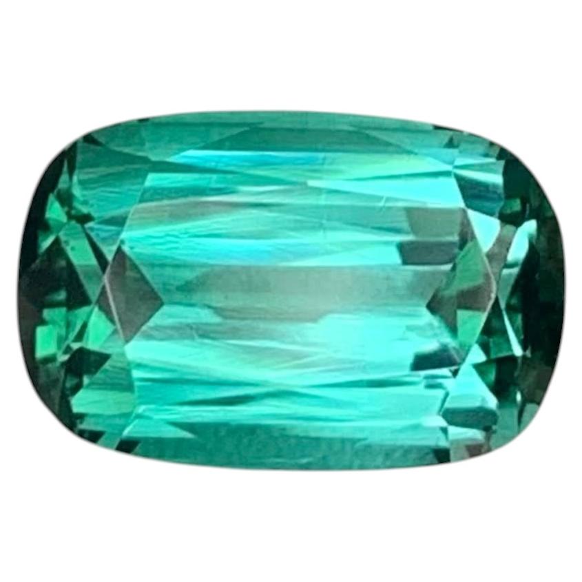 5.55 Carat Natural Loose Lagoon Blue Tourmaline Cushion Cut Afghan Gemstone