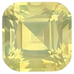 5.55 Carat Natural Loose Lemon Color Citrine Stone Cushion Cut African Gemstone