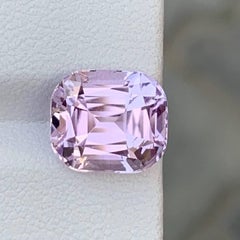 5.55 Carat Natural Loose Pink Kunzite Stone Cushion Cut Afghan Gemstone