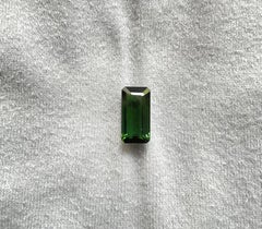 5.55 carats dark green Tourmaline Octagon Top Quality cut stone Natural Gemstone
