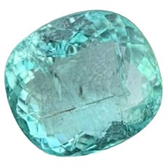 5.55 Carats Paraiba Tourmaline Cushion Cut Natural Stone From Mozambique