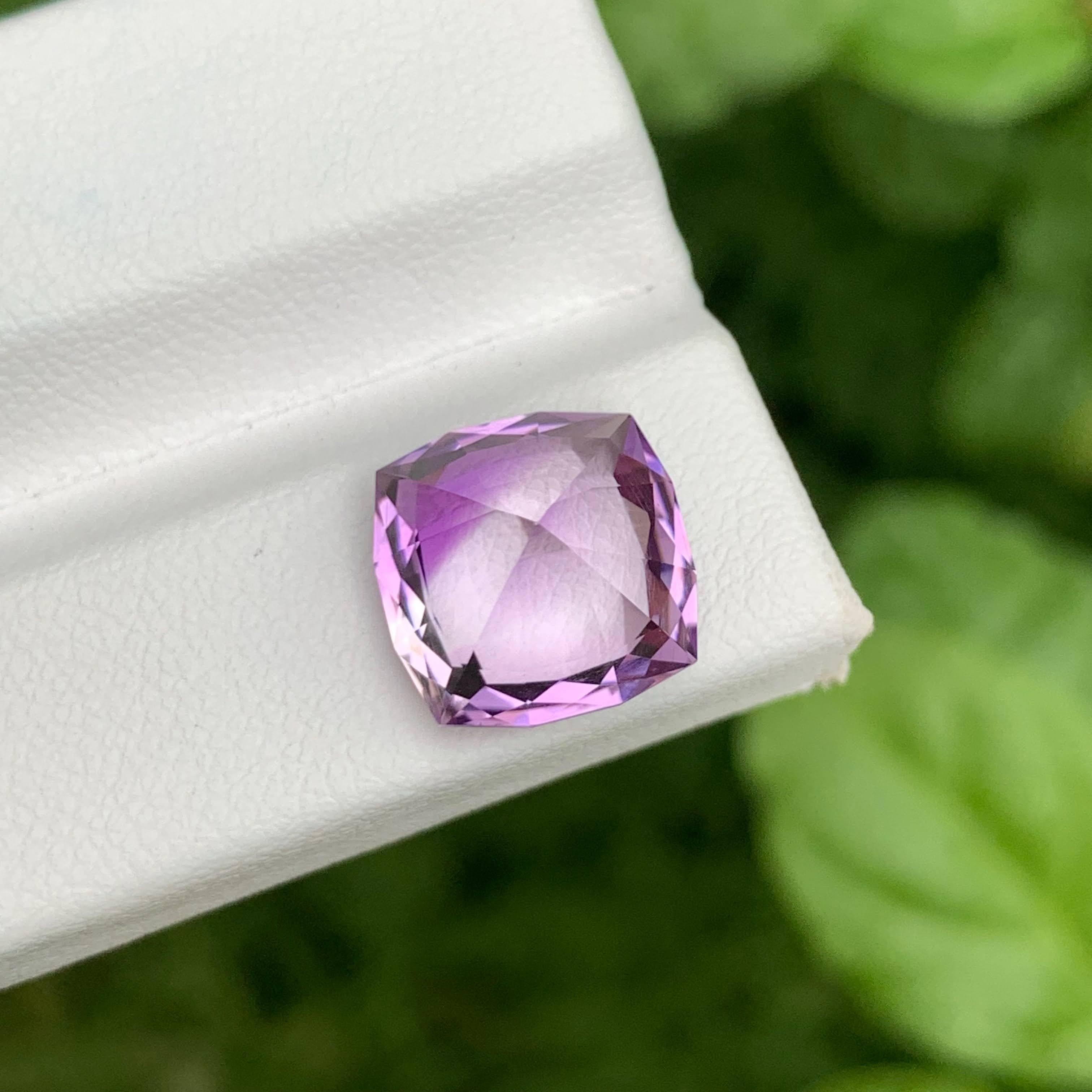 Weight 5.55 cart
Dimensions 11.3x11.2x8mm
Treatment None
Origin Brazil
Clarity Eye Clean
Shape Octagon
Cut Custom Precision
NA


Discover the exquisite beauty of our 5.55 carat Rose de France Amethyst, an exceptional custom-cut gemstone hailing from