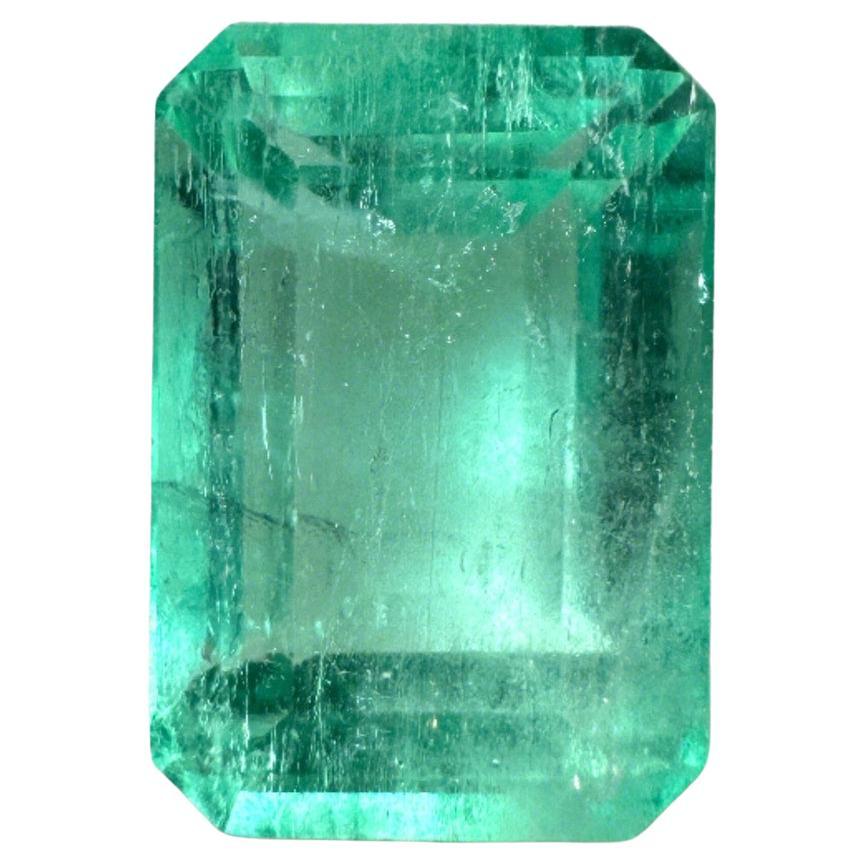 Gema colombiana talla esmeralda verde pastel de 5,55 ct 12x8 genuina piedra de nacimiento de mayo en venta