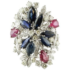 how much is a .25 carat ruby worth 5.56 Carat Rubies Blue Sapphires 1.87 Carat Diamonds White Gold Fashion Ring