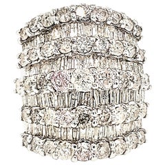 5.56 Carat White Diamond Statement Ring