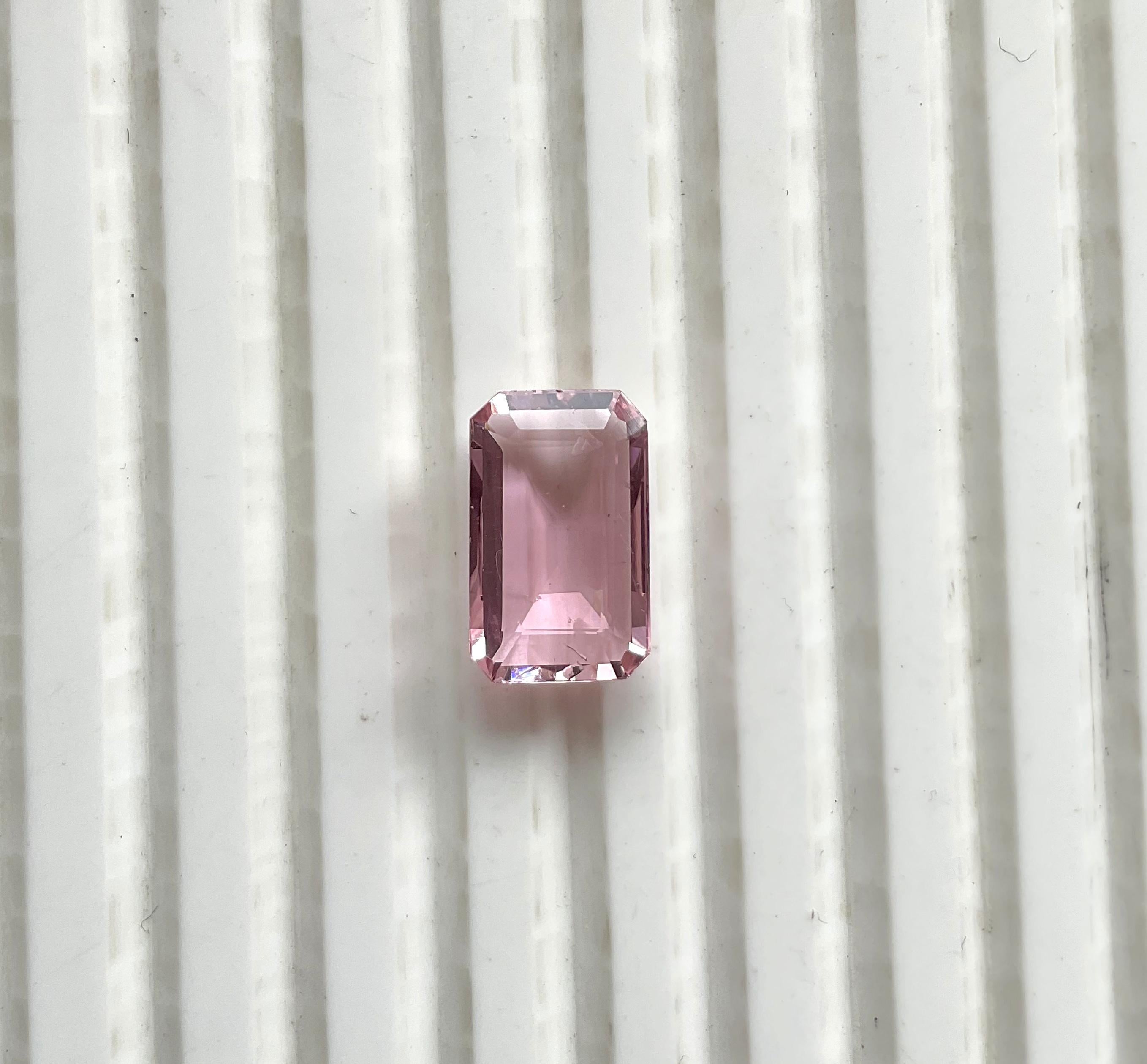5.56 Carats Pink Tourmaline Faceted Octagon cut stone Fine Jewelry Natural Gems

Gemstone - Tourmaline
Weight - 5.56 carats
Size -  13.5x8.5x5 mm
Shape - Octagon Cut Stone