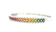 Armband mit 5,56 Karat Regenbogen-Saphir und Diamanten