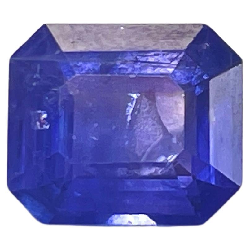 5.57 Carats Natural Purple-Blue Sapphire Emerald Cut Loose Gem