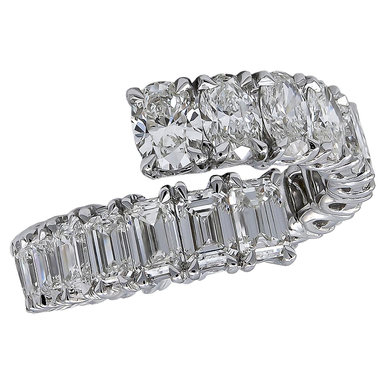 Spectra Fine Jewelry, bague bypass en diamants de 5,58 carats en vente