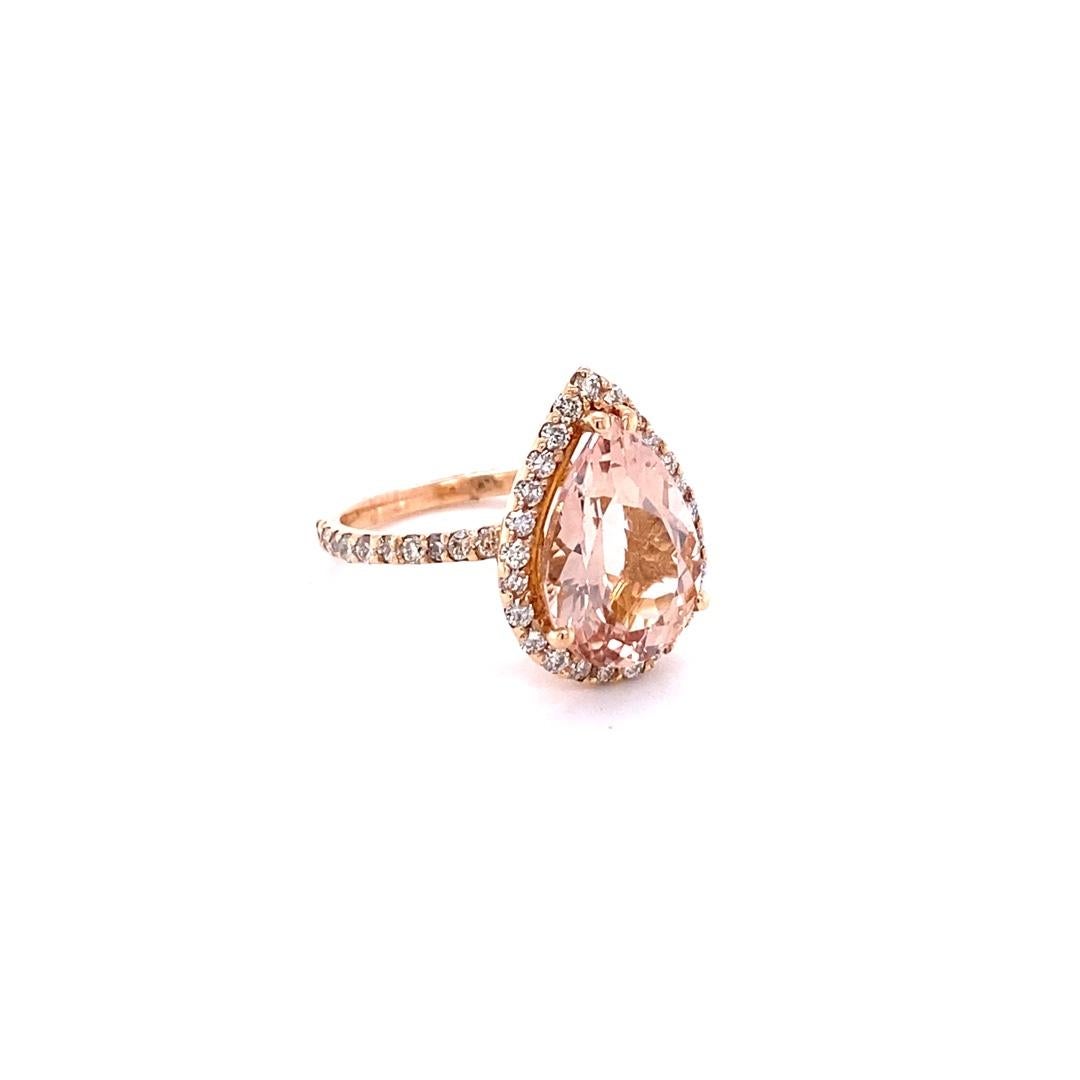 3.5 carat pear diamond ring