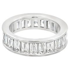 Roman Malakov Diamonds 5,58 carati, fascia nuziale di eternità con diamanti taglio francese allungati