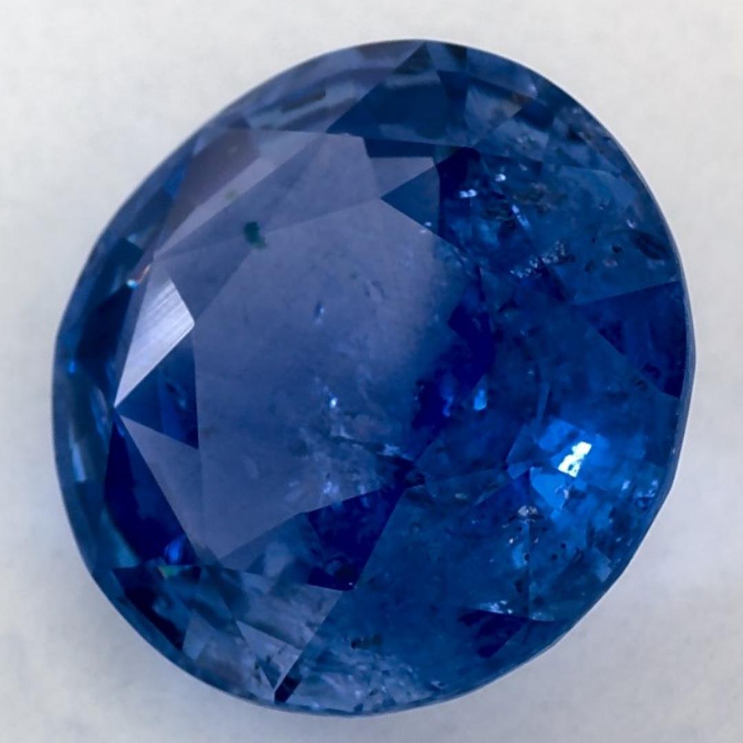 Taglio rotondo 5.58 carati di zaffiro blu rotondo sfuso in vendita