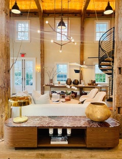 558 Commode Rondos en noyer - 2 tiroirs avec compartiment ouvert