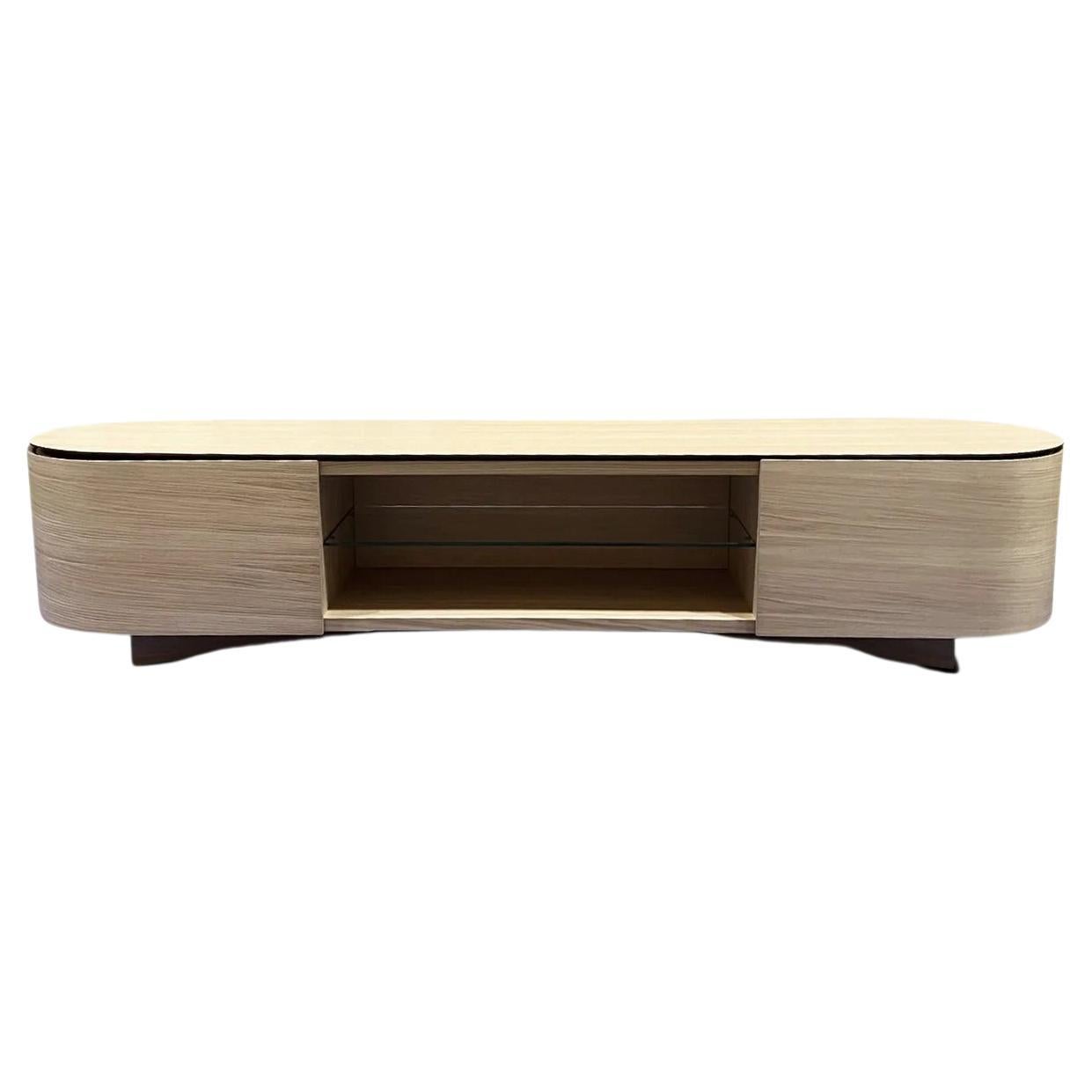 558 Rondos Credenza in Oak- 2 Drawers with Open Compartment