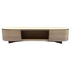 558 Rondos Credenza in Oak- 2 Drawers with Open Compartment