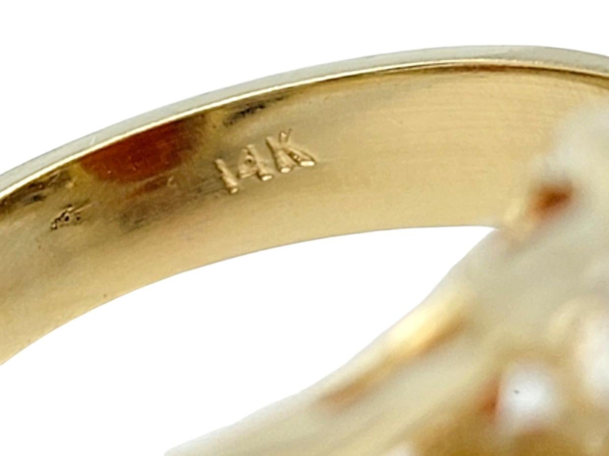 5.59 Carat Oval Cabochon Red Fire Opal and Diamond Ring in 14 Karat Yellow Gold For Sale 1
