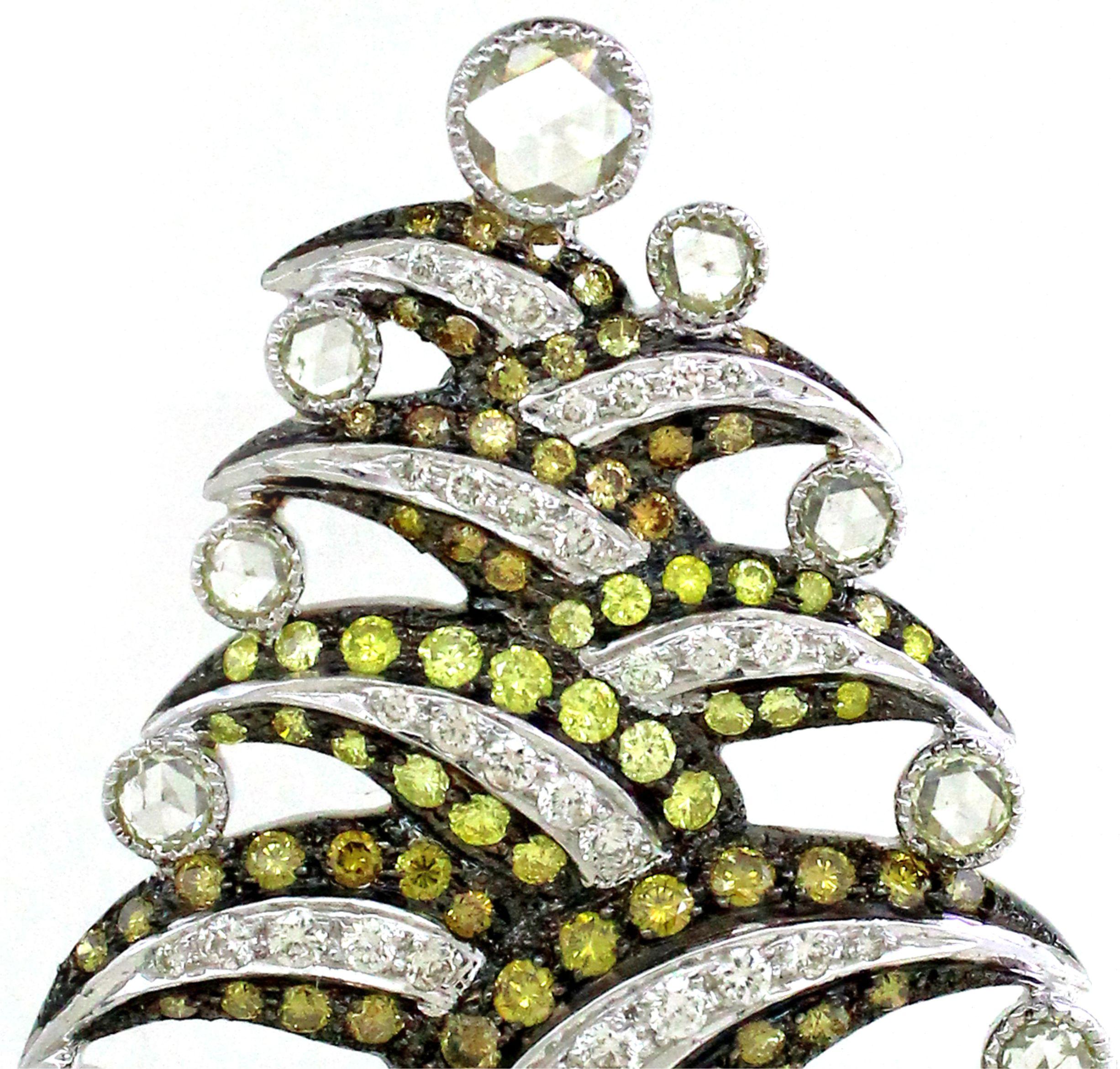 Anhänger mit 5,59 Karat Diamant und 9,62 Karat Smaragd (Moderne) im Angebot