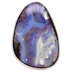 55.94 Carat Oval Opal Fashion Cocktail Ring 925 Sterling Silver