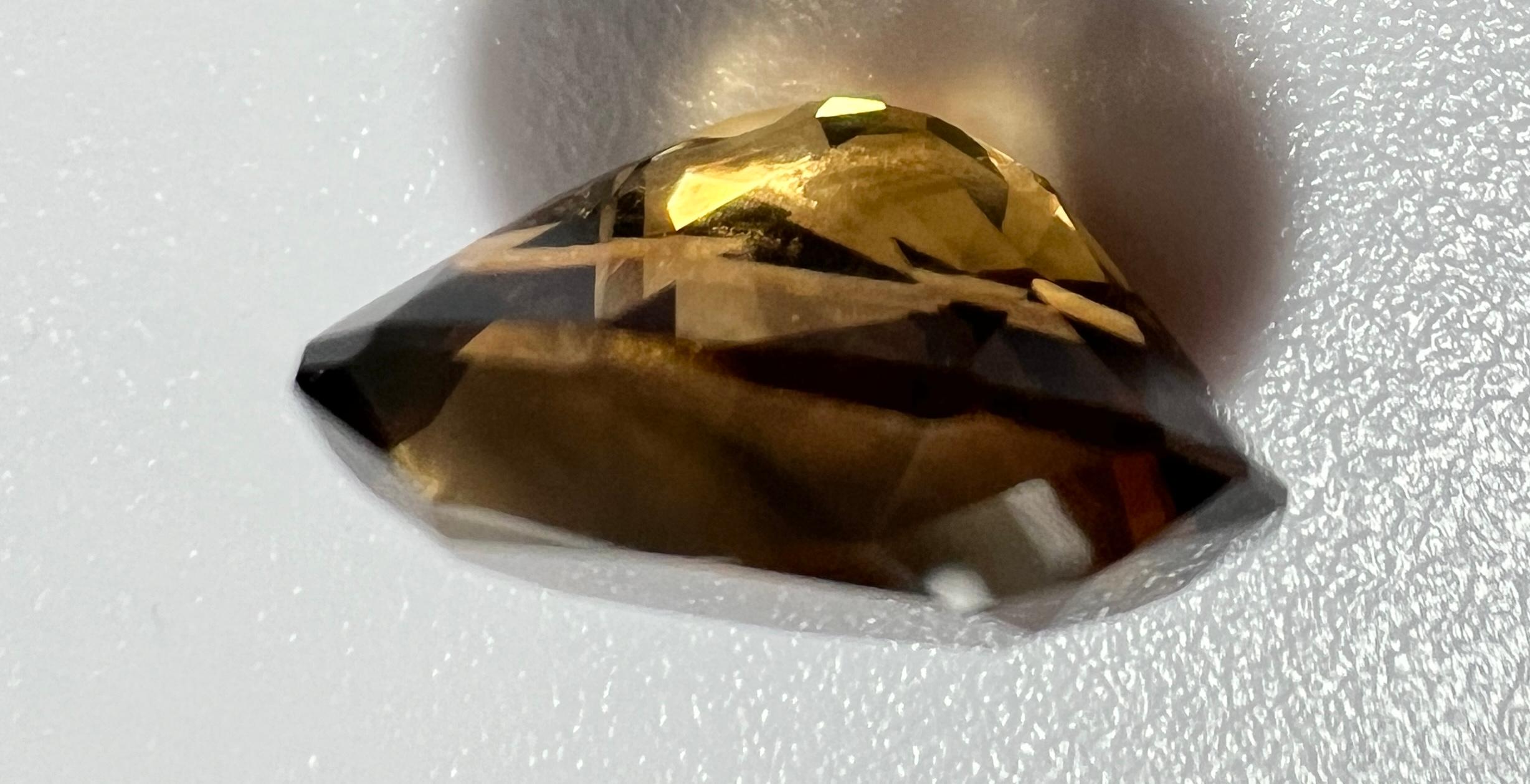 5.5ct  brilliant Cut Natural Brown Tourmaline Gemstone For Sale 6