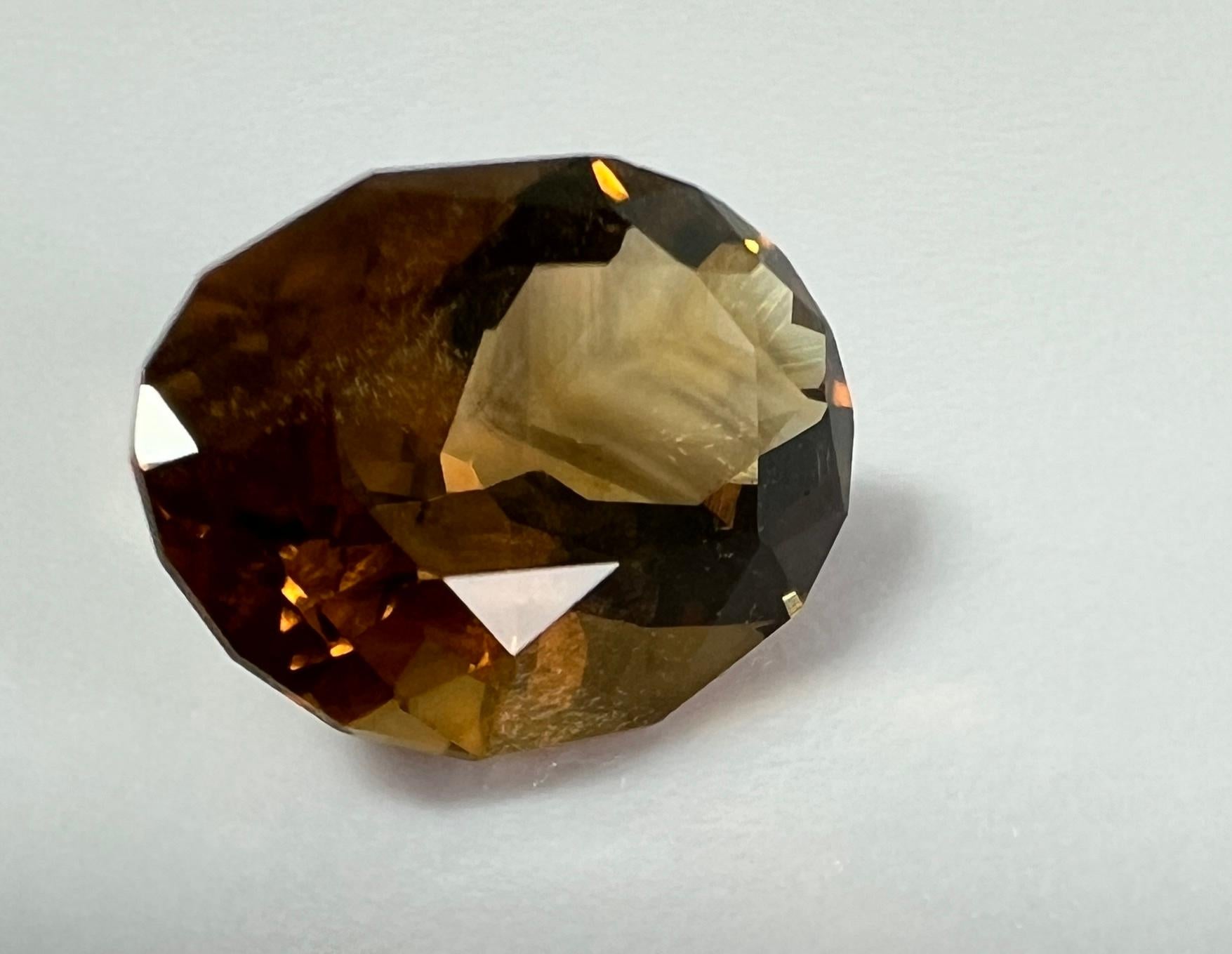 5.5ct  brilliant Cut Natural Brown Tourmaline Gemstone For Sale 7