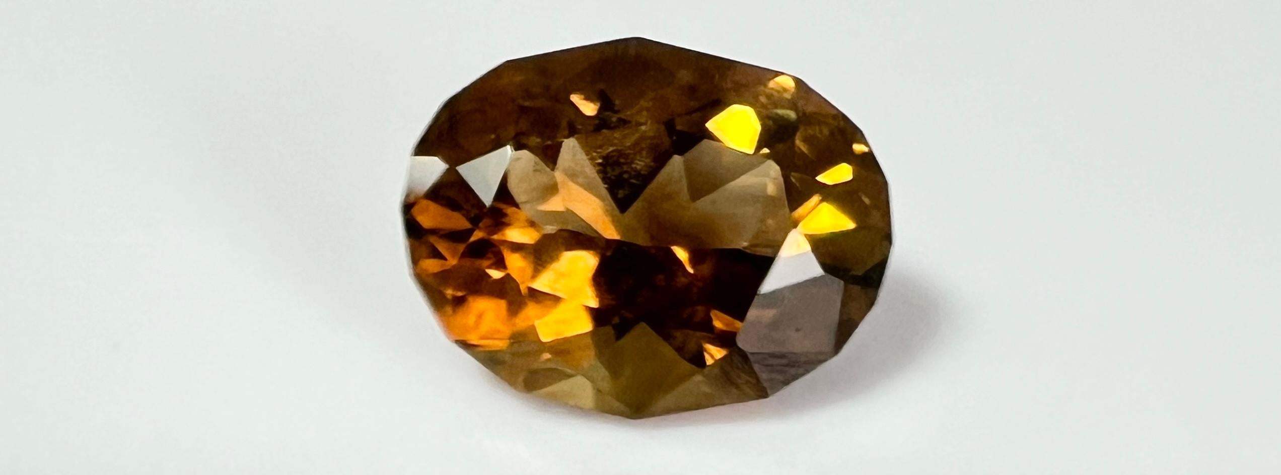 5.5ct  brilliant Cut Natural Brown Tourmaline Gemstone For Sale 9