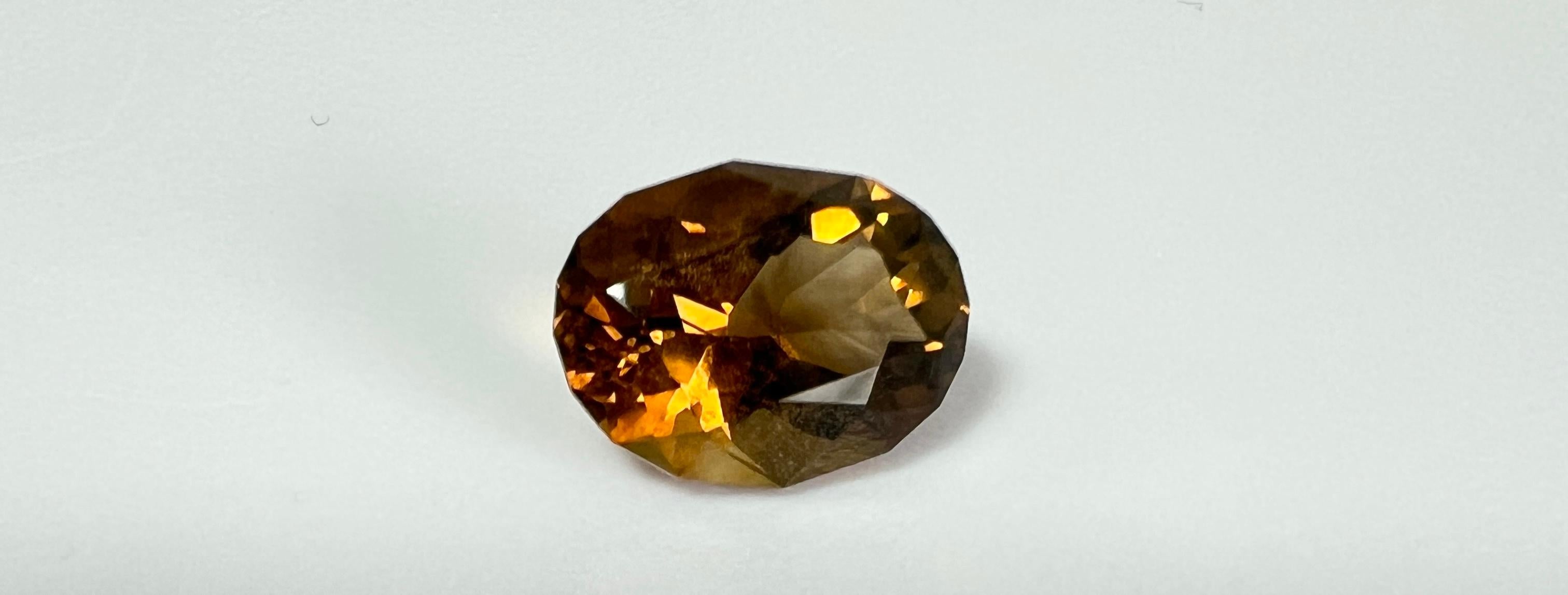 5.5ct  brilliant Cut Natural Brown Tourmaline Gemstone For Sale 11