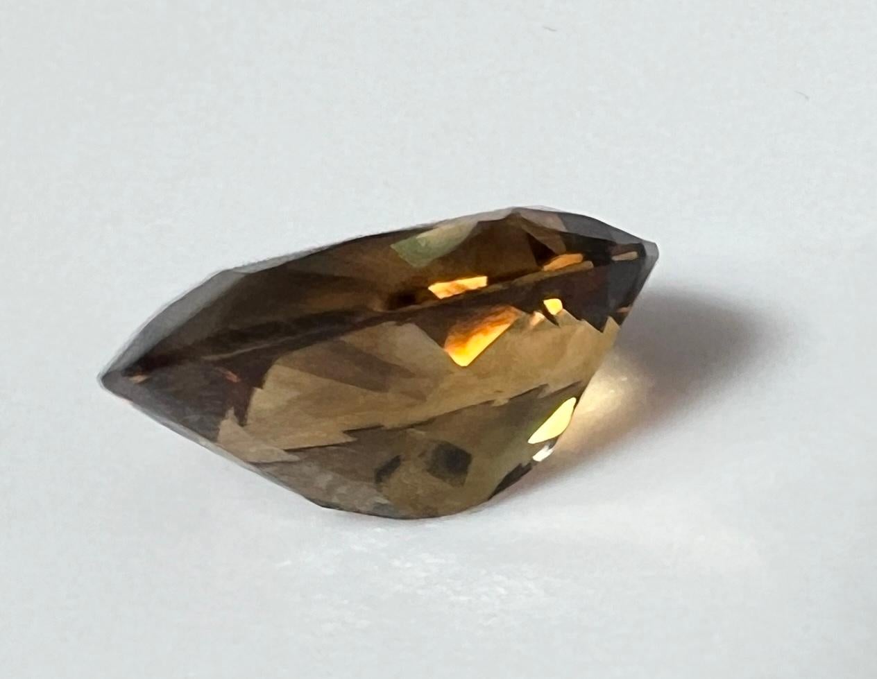5.5ct  brilliant Cut Natural Brown Tourmaline Gemstone For Sale 1