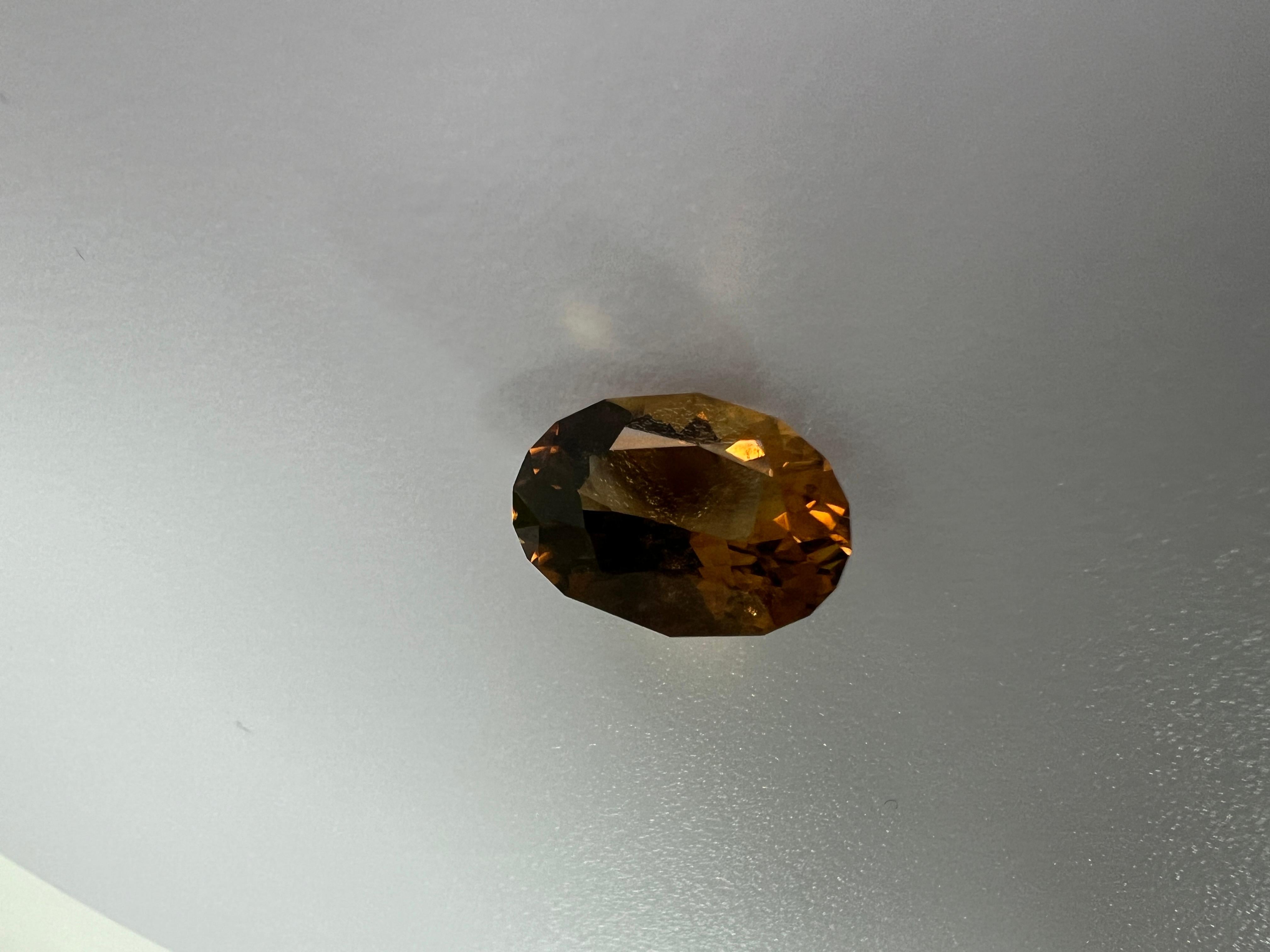5.5ct  brilliant Cut Natural Brown Tourmaline Gemstone For Sale 3