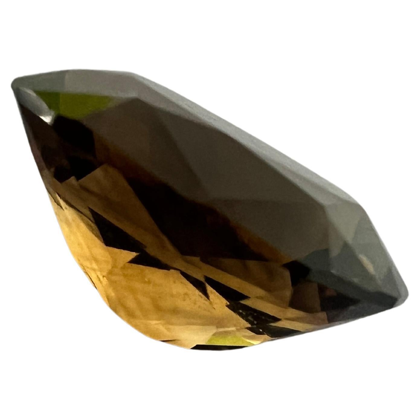 Citrino Marrón Natural No Calentado Talla Brillante 5,5ct Corte brillante en venta