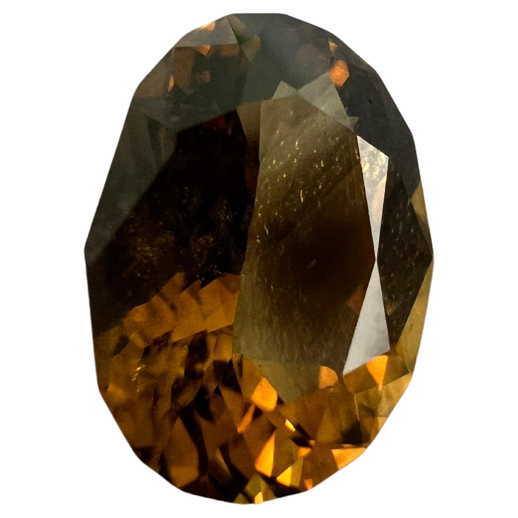 Citrino Marrón Natural No Calentado Talla Brillante 5,5ct en venta 2
