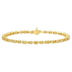 5.5ct Fancy Yellow Multi Shape Diamond Bracelet