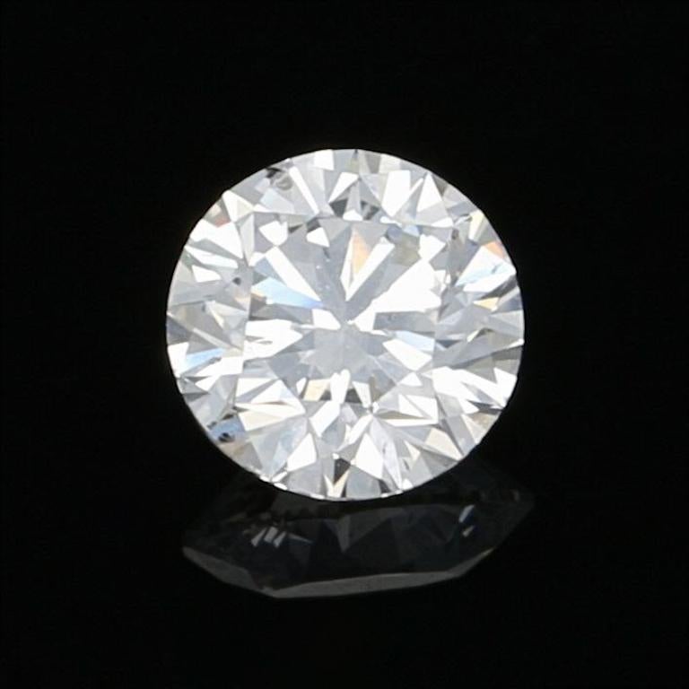 Round Cut .55 Carat Loose Diamond, Round Brilliant Cut GIA Graded SI1 D Solitaire