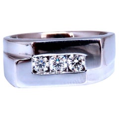 .55ct. mens natural round diamond solitaire ring 14kt Gold Mod Deco*